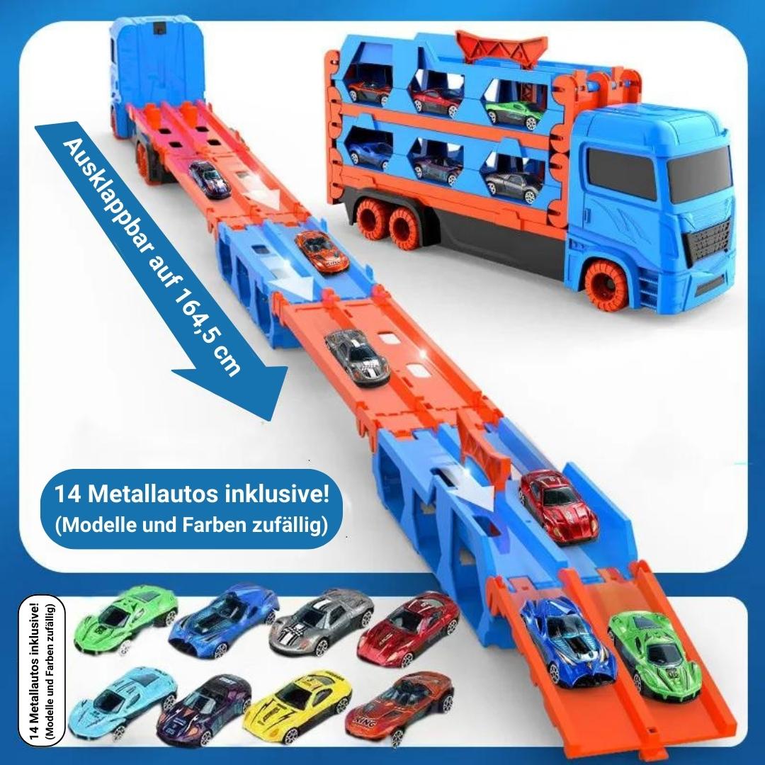 3 - in - 1 Transporter mit Auto - Rennbahn - Kinderwelt by Held